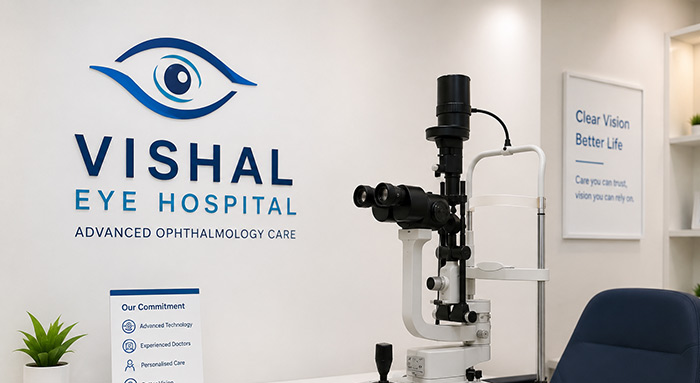 Modern eye examination and diagnostic facilities at Vishal Eye Hospital in Una